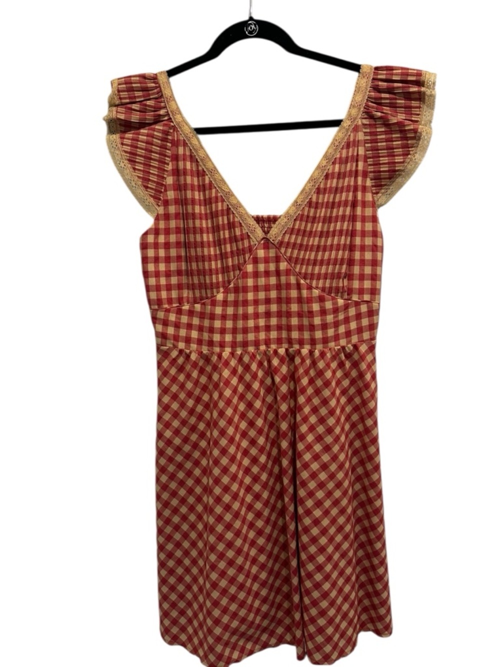 Find Me Now Mini Dress Gingham Red Large - Picture 3 of 9